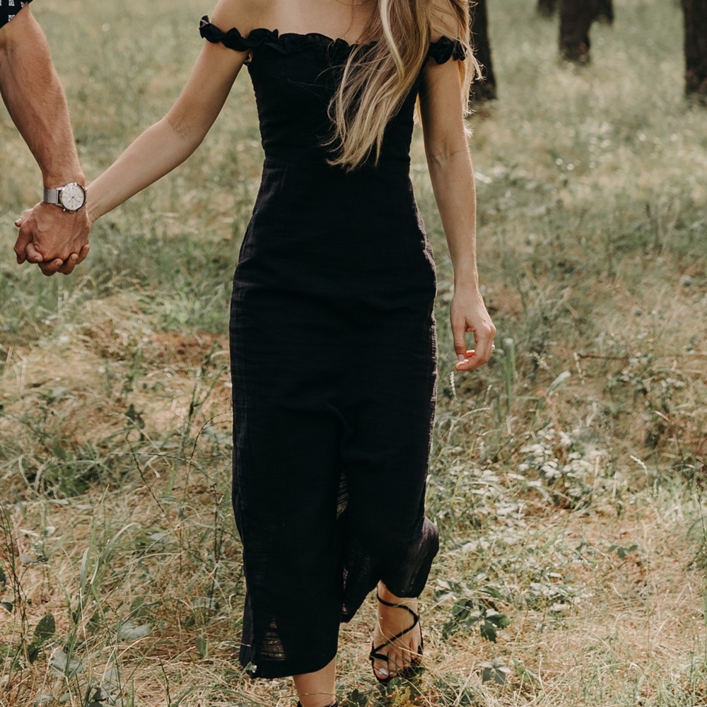 Petal & Pup black off the shoulder dress